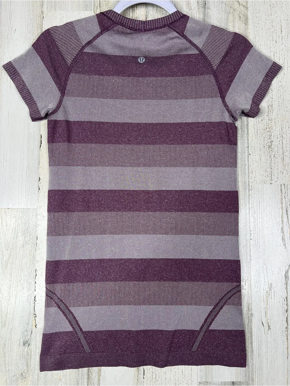 lululemon athletica Purple Striped Short-Sleeve Tee